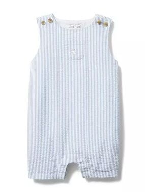 Janie and Jack Seersucker Baby One-Piece Romper NWT
